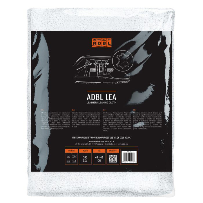 ADBL LEA Leder Reinigingsdoek Microvezel 40x40cm ADB000310 (2)