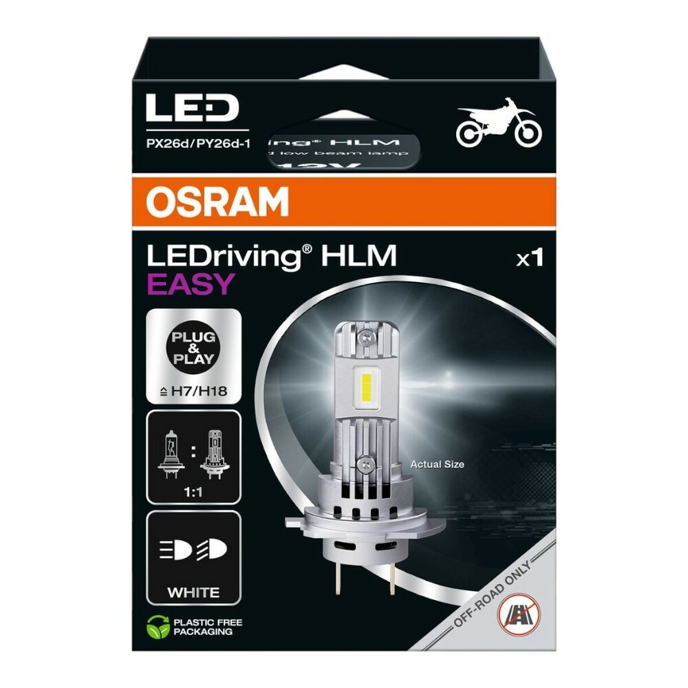 Osram H7 H18 LEDriving HLM EASY 12V 16W 6500K Motorkoplamp 64210DWESY-1HB (3)