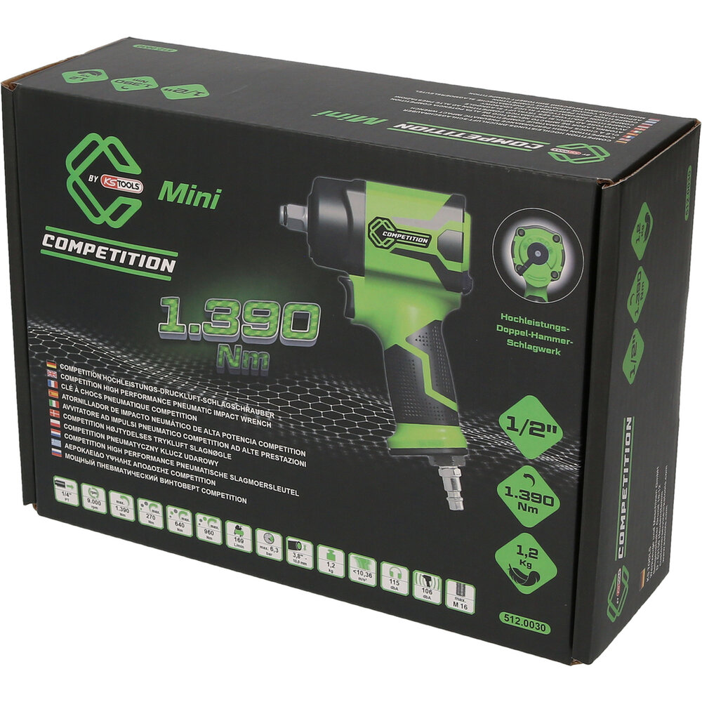 Competition 1/2&quot; Mini Slagmoersleutel 1390Nm 512.0030 (5)