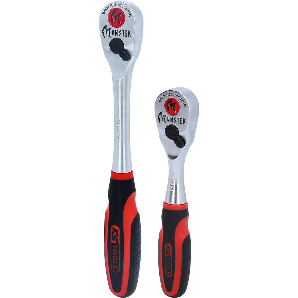 KS Tools Monster 1/4&quot; + 1/2&quot; Omschakelbare Ratel Set 935.0002