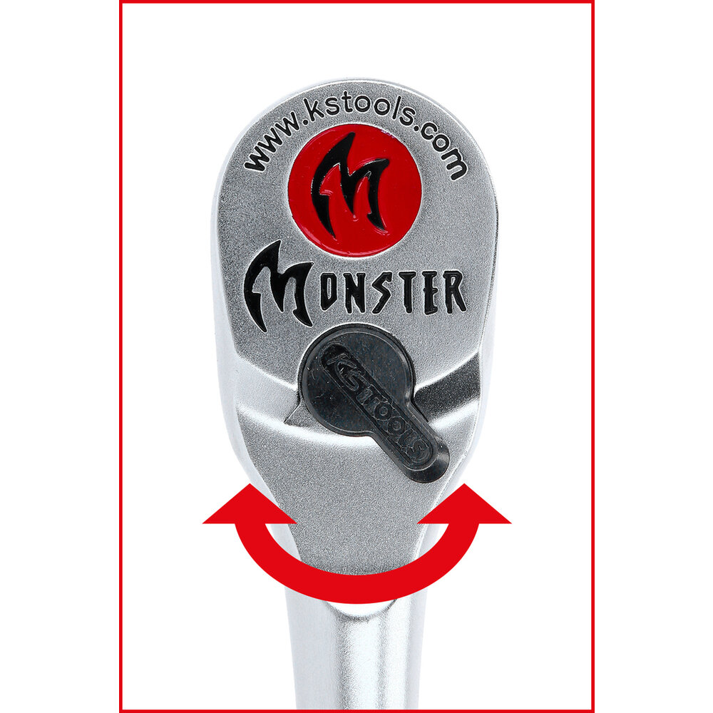 KS Tools Monster 1/4&quot; + 1/2&quot; Omschakelbare Ratel Set 935.0002 (13)