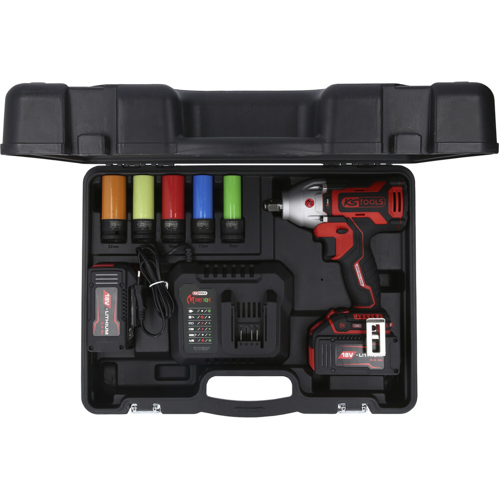 KS Tools eMONSTER 1/2&quot; Brushless Accu-Slagmoersleutelset 515.6100 (3)
