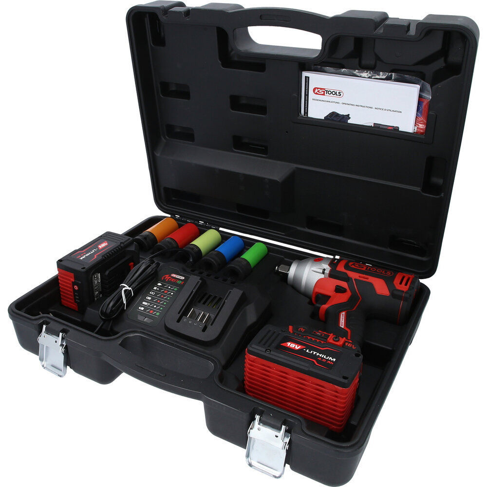 KS Tools eMONSTER 1/2&quot; Brushless Accu-Slagmoersleutelset 515.6100