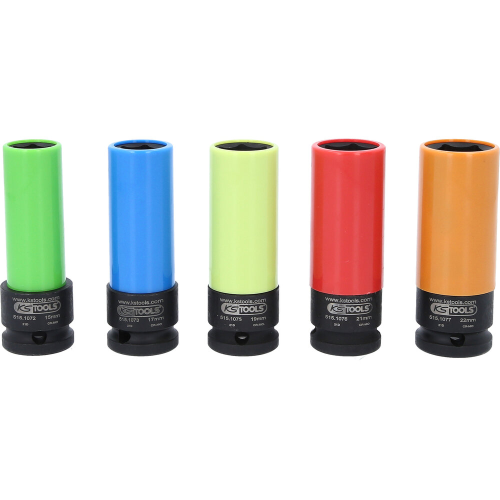 KS Tools eMONSTER 1/2&quot; Brushless Accu-Slagmoersleutelset 515.6100 (7)