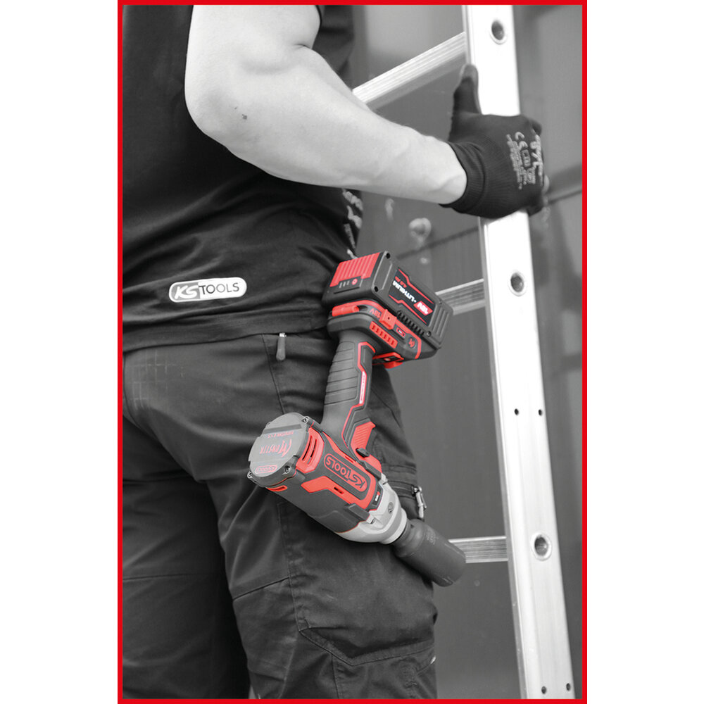 KS Tools eMONSTER 1/2&quot; Brushless Accu-Slagmoersleutelset 515.6100 (11)