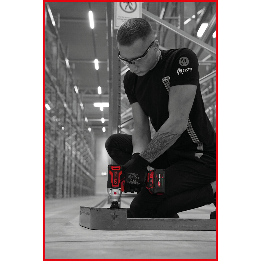 KS Tools eMONSTER 1/2&quot; Brushless Accu-Slagmoersleutelset 515.6100 (12)