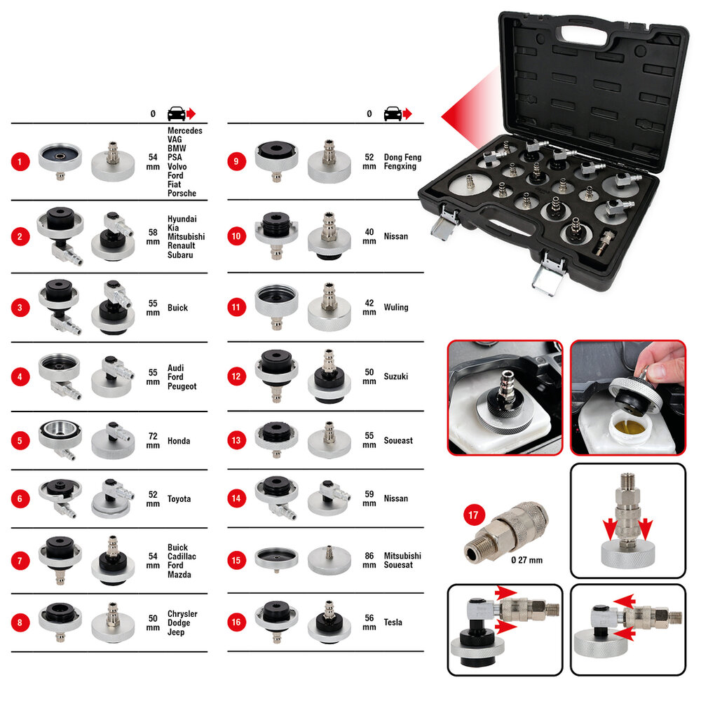KS Tools Universele Remontluchter Adapterset 17-delig 160.0815 (2)