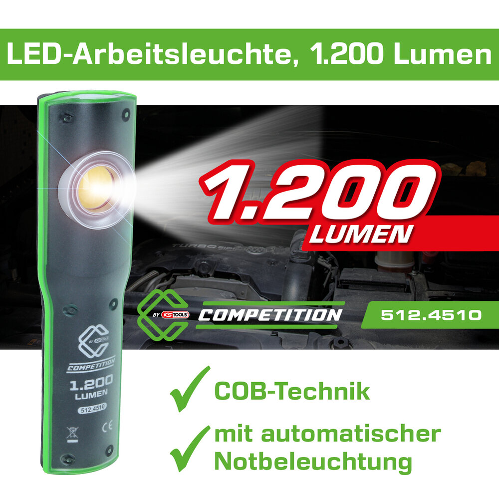 Competition LED-werklamp Dimbaar 1200 Lumen met Dockingstation 512.4510 (6)