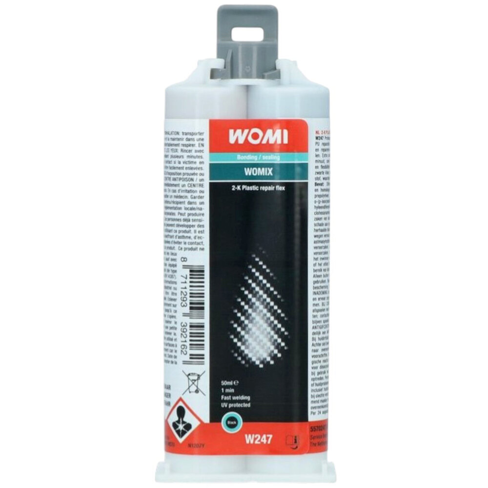 W247 Womi Womix 2K Plastic Repair Flex Zwart 50ml (2)