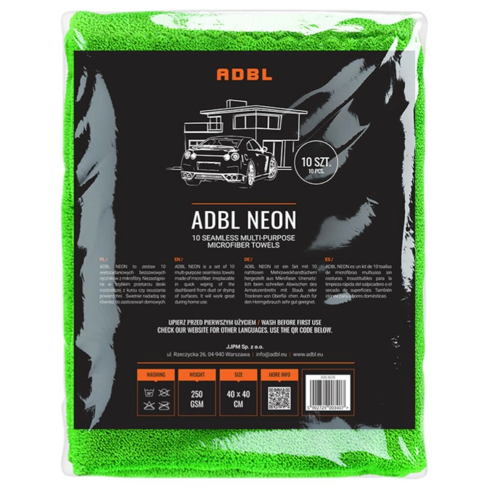 ADBL NEON Microvezeldoeken 40x40cm 10 stuks ADB000374 (2)
