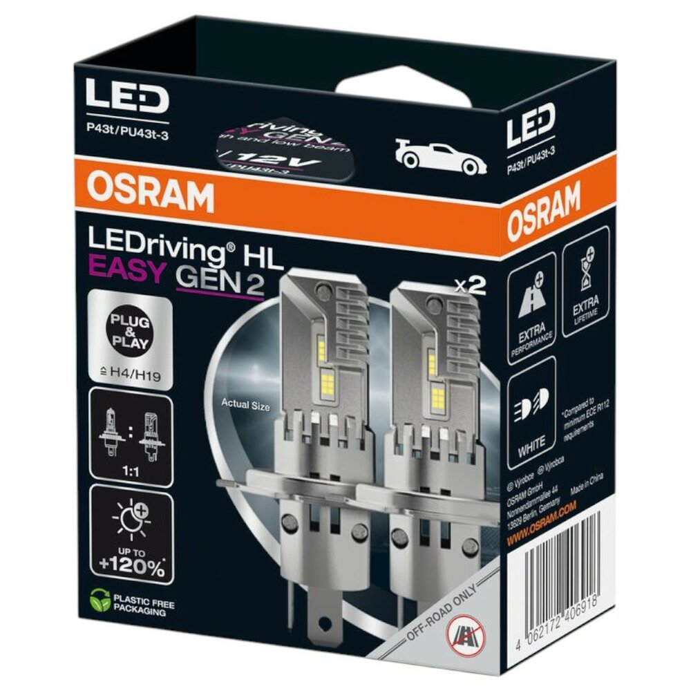 Osram H4/H19 LEDriving HL EASY GEN2 - Auto LED Koplampen 64193DWESY2-2HB (3)