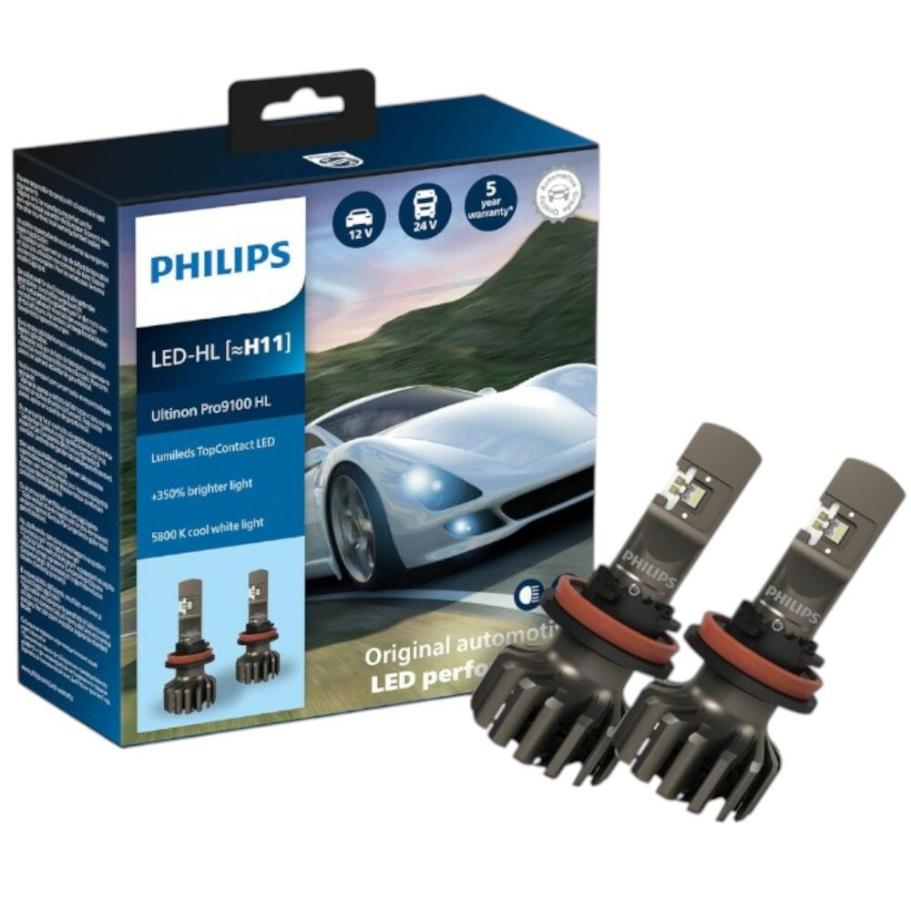 Philips H11 Ultinon Pro9100 HL LED Koplampen 11362U91X2 (1)