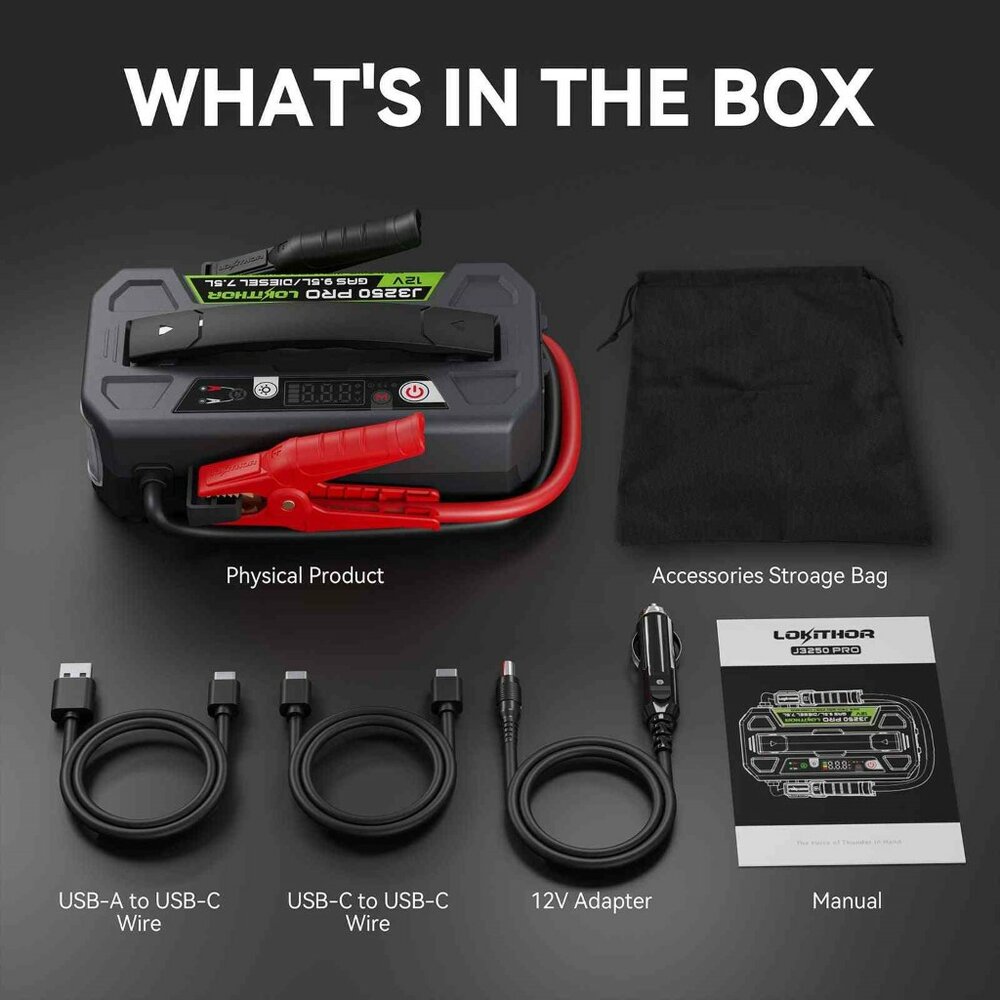 Lokithor J3250 PRO LiFePO4 12V 3250A Jumpstarter (8)