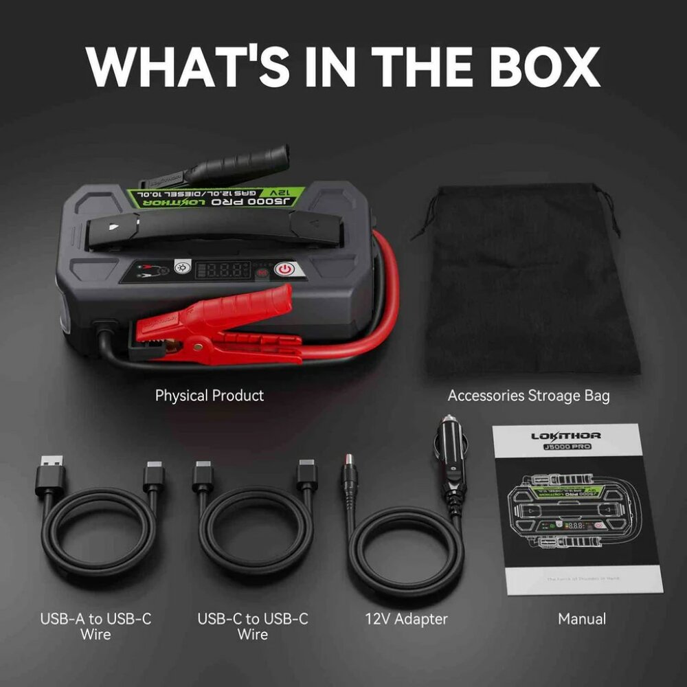 Lokithor J5000 PRO LiFePO4 12V 5000A Jumpstarter (14)