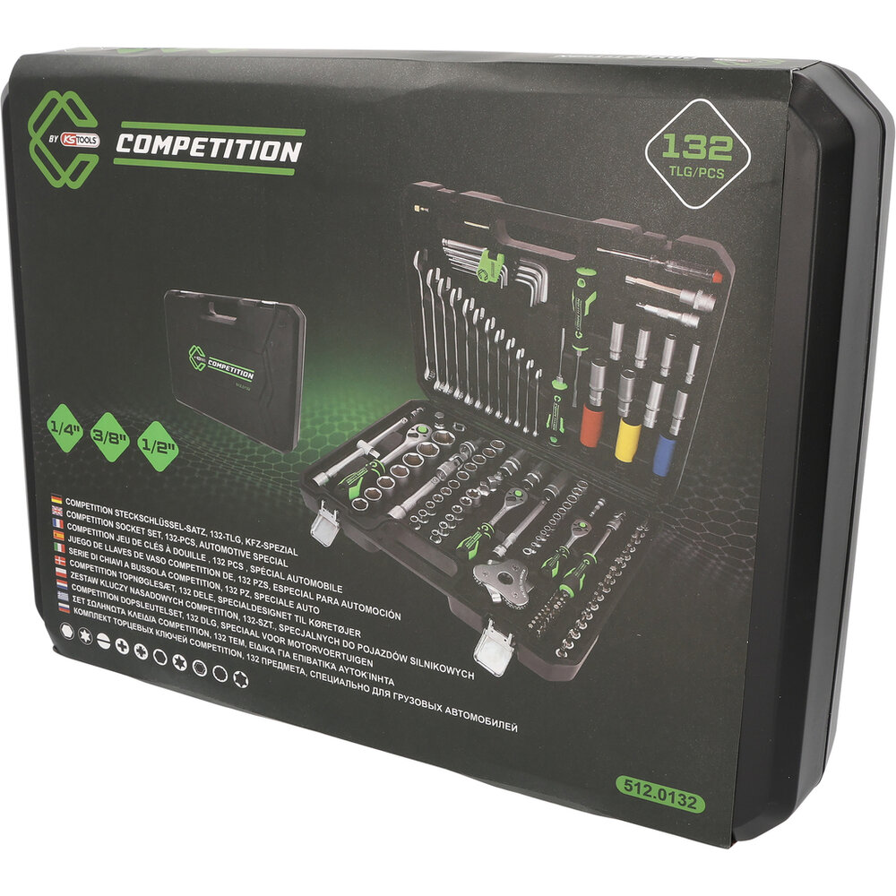 Competition 1/4&quot; + 3/8&quot; + 1/2&quot; Dopsleutelset 132-delig 512.0132 (7)