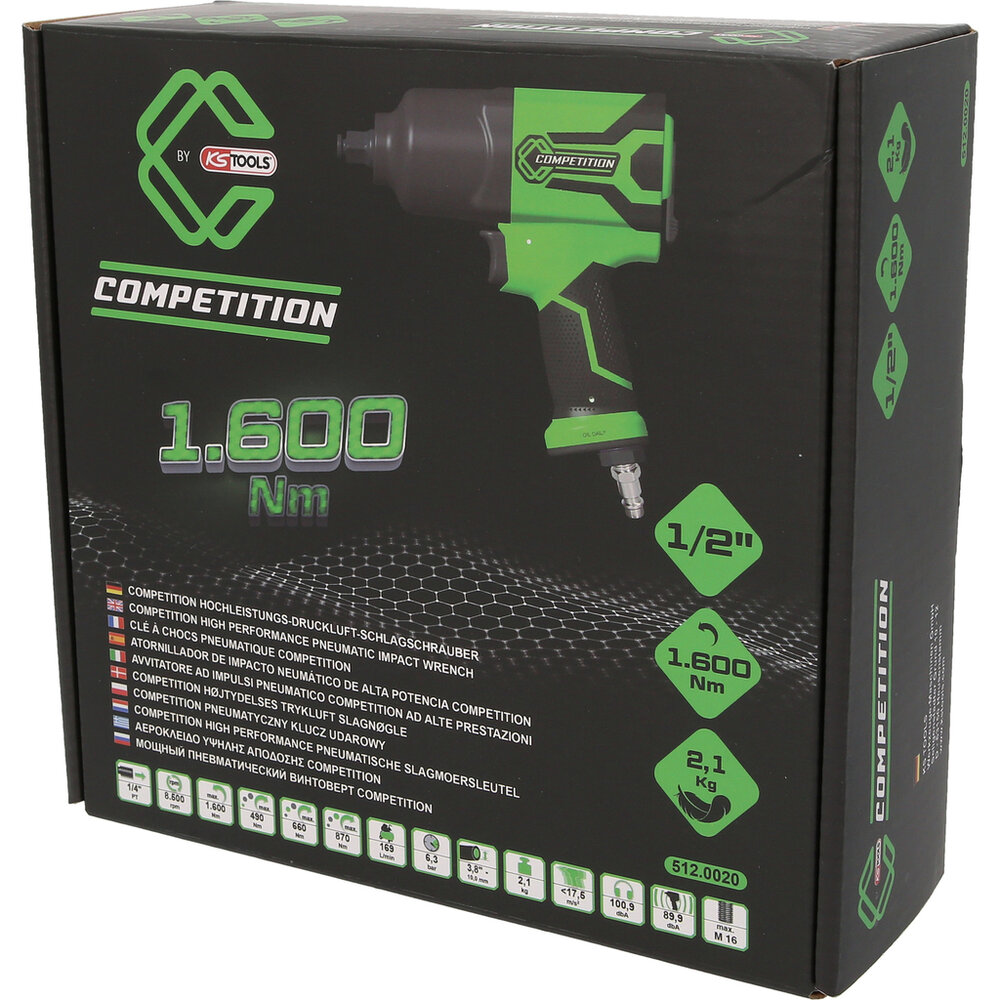 Competition 1/2&quot; Pneumatische Slagmoersleutel 1600Nm 512.0020 KS Tools (7)