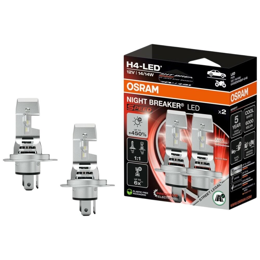 Osram H4 Night Breaker LED Speed 450 64193DWNBSP-2HB (1)
