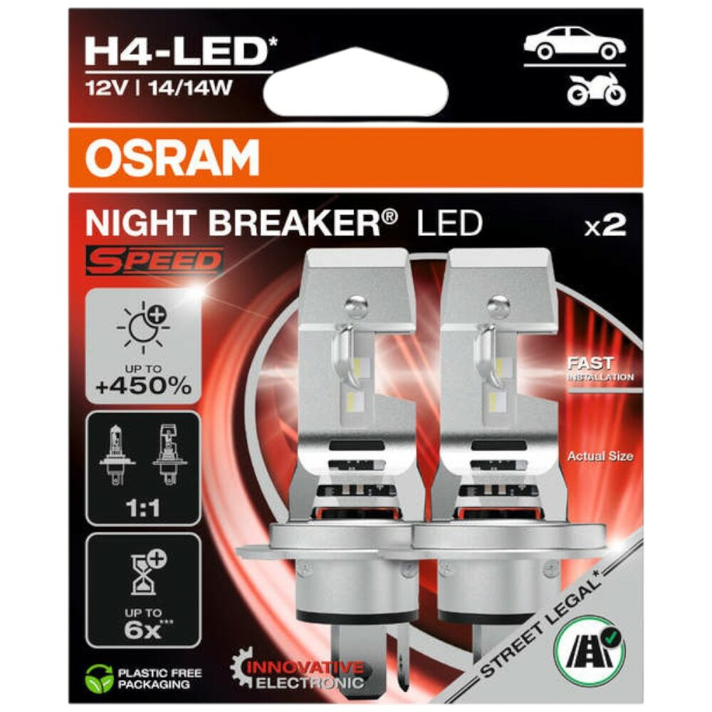 Osram H4 Night Breaker LED Speed 450 64193DWNBSP-2HB (4)