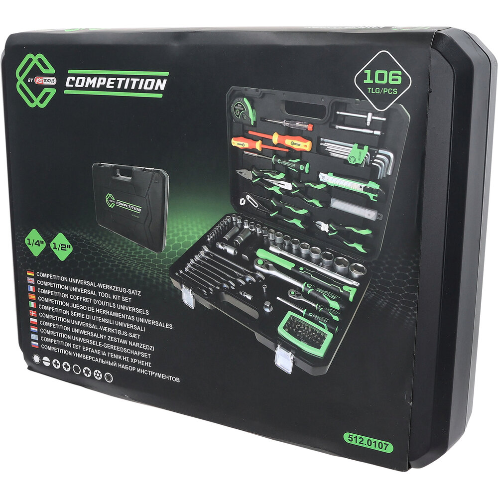 Competition 1/4&quot; + 1/2&quot; Universele Gereedschapset 106-delig 512.0107 (5)