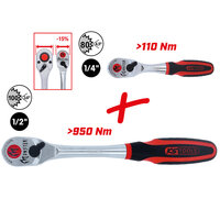 KS Tools Monster 1/4&quot; + 1/2&quot; Omschakelbare Ratel Set 935.0002 (2)