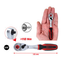 KS Tools Monster 1/4&quot; + 1/2&quot; Omschakelbare Ratel Set 935.0002 (4)