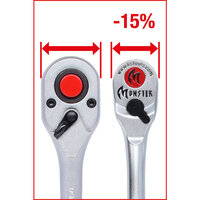 KS Tools Monster 1/4&quot; + 1/2&quot; Omschakelbare Ratel Set 935.0002 (12)