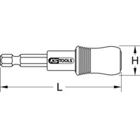 KS Tools 1/4&quot; Magnetische Snelwissel-Bithouder Zwenkbaar 514.1136 (10)