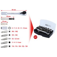 KS Tools 1/4&quot; Ratel Bit-set 24-delig 911.2010 (2)