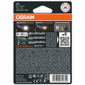 Osram W5W LEDriving SL White 6000K 2825DWP-02B Autolampen (3)
