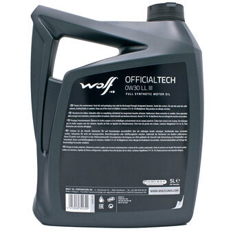 Wolf Officialtech 0W30 LL III FE 5 Liter 1044344 (2)
