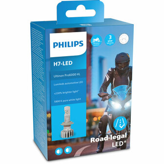 Philips H7-LED Ultinon Pro6000 HL 11972U6000X1 Motorfiets Retrofitlamp