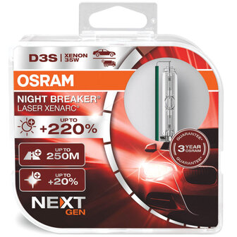 Osram D3S Night Breaker Laser Xenarc NextGen Xenonlampen 66340XNN-HCB