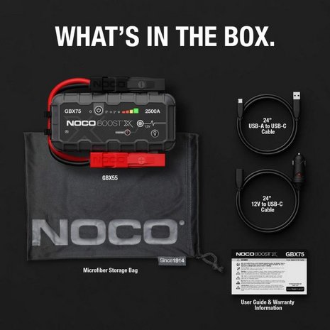 Noco Boost X GBX75 12V 2500A Lithium Jumpstarter (2)