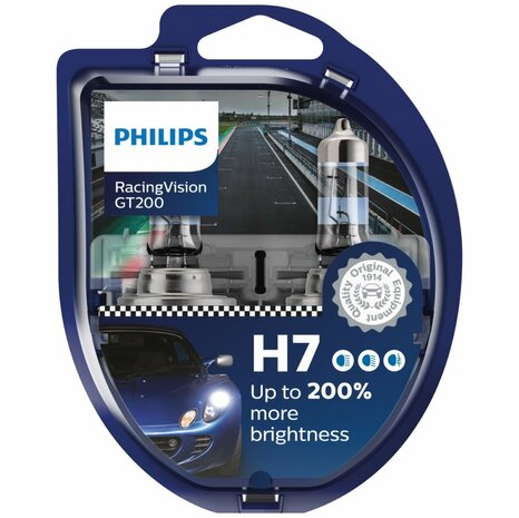 Philips H7 Racing Vision GT200 12972RGTS2 Autolampen (2)