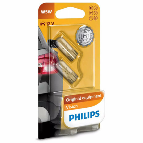 Philips W5W T10 Vision Autolampen 12961B2