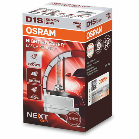Osram D1S Night Breaker Laser Xenarc +200% NextGen Xenonlamp 66140XNN