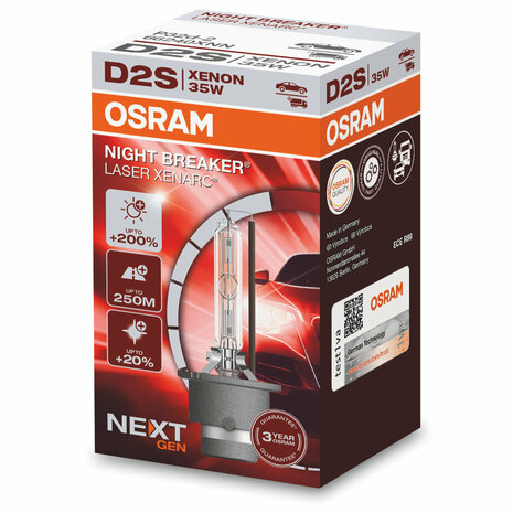 Osram D2S Night Breaker Laser Xenarc +200% NextGen Xenonlamp 66240XNN