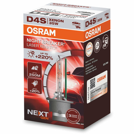 Osram D4S Night Breaker Laser Xenarc +220% NextGen Xenonlamp 66440XNN