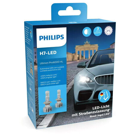 Philips H7-LED Ultinon Pro6000 HL 11972U6000X2 Autolampen (8)