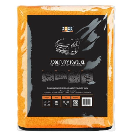 ADBL Puffy Towel XL Ultra Pluizige Microvezel Droogdoek ADB000249 (2)