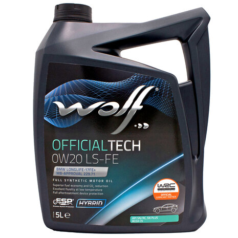 Wolf Officialtech 0W20 LS-FE 5 Liter 8339479