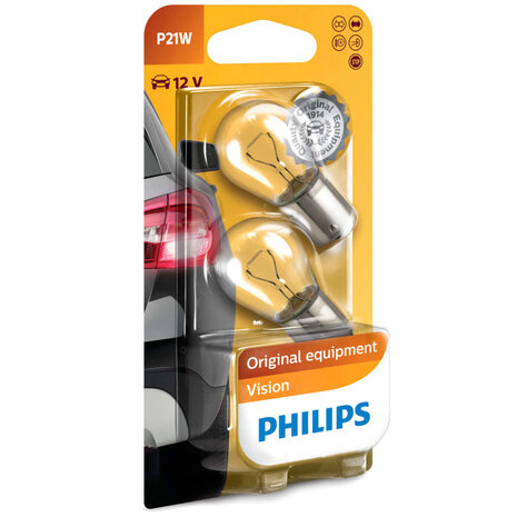 Philips P21W Vision 21W 12V 12498B2 Autolampen