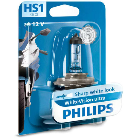 Philips HS1 WhiteVision Ultra Moto 35-35W 12V Motorkoplamp 12636WVUBW