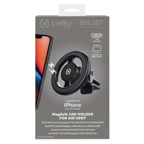 Celly GhostMagPro MagSafe Magnetische Auto Telefoonhouder GHOSTMAGPROBK (9)