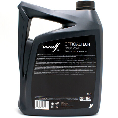 Wolf Officialtech 5W30 MS-F Motorolie 5 Liter 8308819 (3)