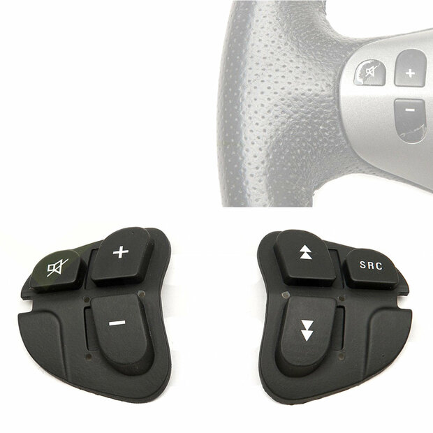 Alfa Romeo 147 156 166 GT Multifunctioneel Stuurwiel Audio Bedieningsknoppen Rubbers X8R0086