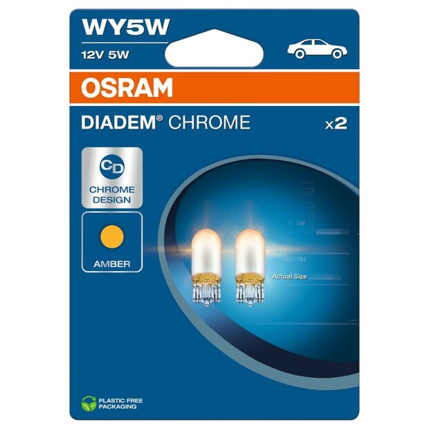 Osram WY5W T10 Diadem Chrome Amber Lampen 2827DC-2BL (1)