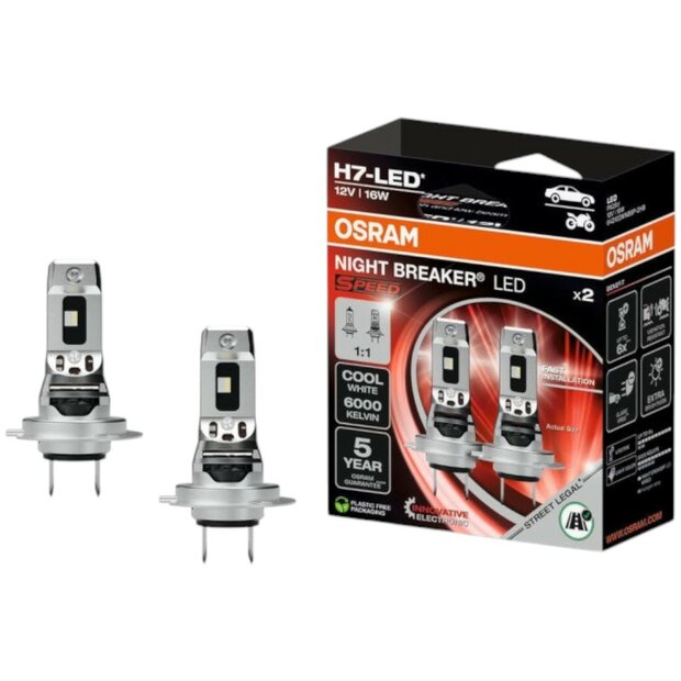 Osram H7 Night Breaker Speed LED Lampen 64210DWNBSP-2HB (1)