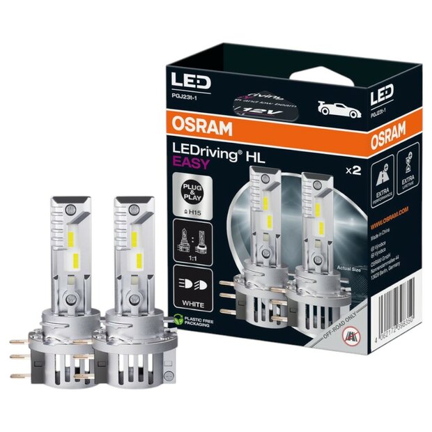 Osram H15 LEDriving HL EASY 6500K - Auto LED lampen 64176DWESY-2HB (1)
