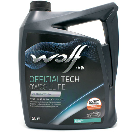 Wolf Officialtech 0W20 LL FE Motorolie 5 Liter